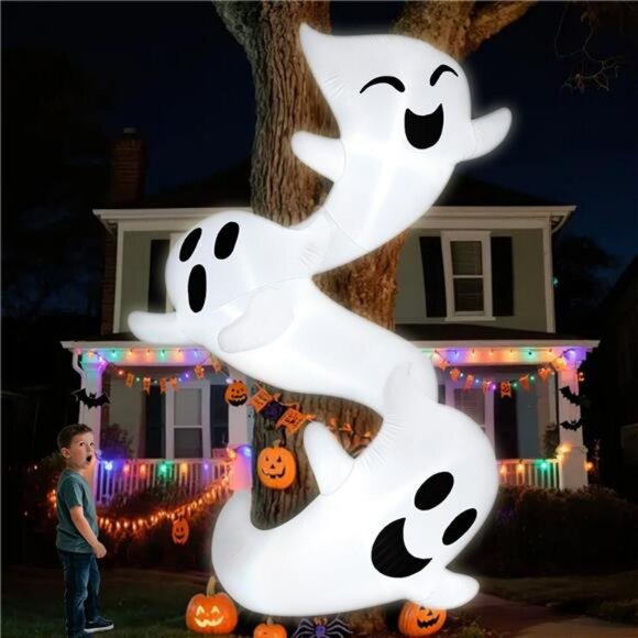 8ft Tall Halloween Inflatables Outdoor Decorations, Inflatable Ghosts - Picture 1 of 8